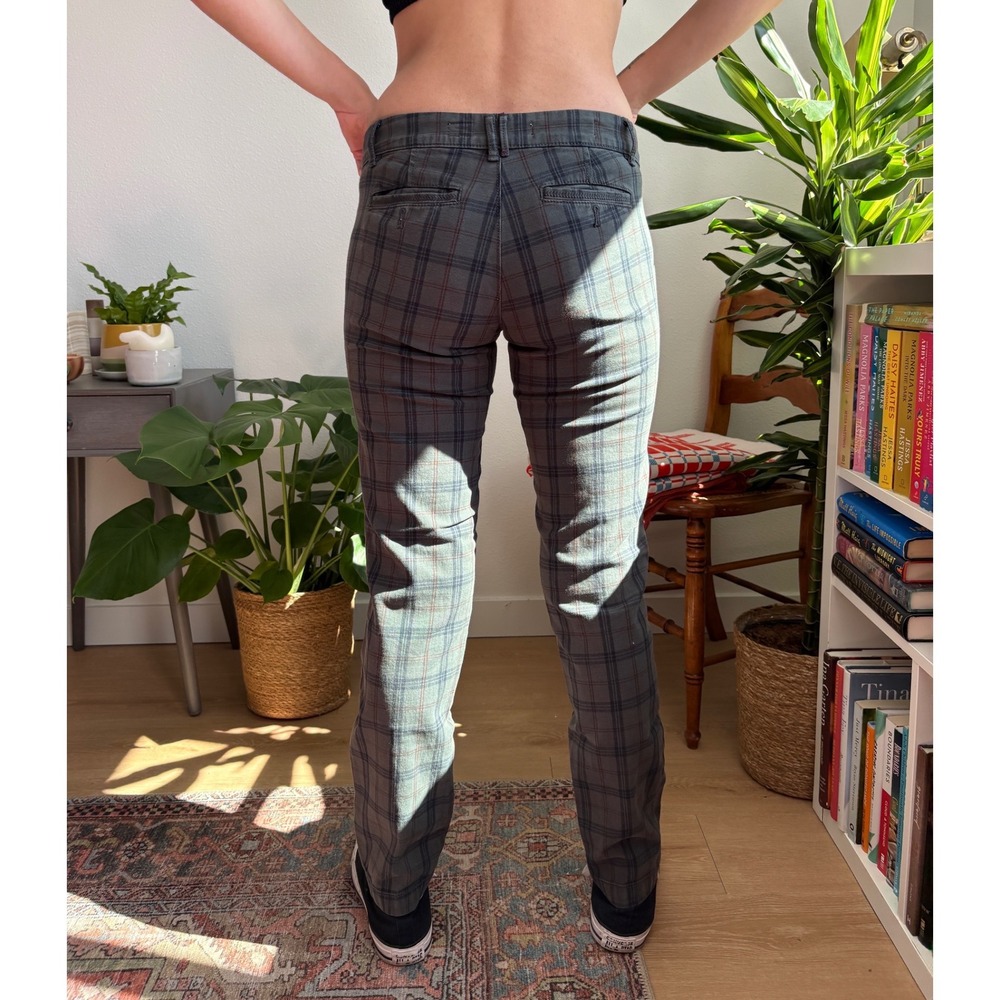 Anthropologie Pilcro and the Letterpress Plaid Chino Pants Green Size 26